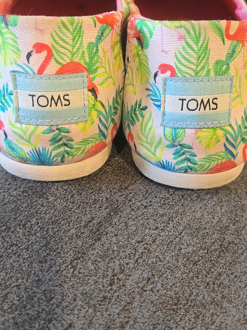 ' Flamingo Print Slip-On Shoes - Pink/Green - Picture 3 of 5